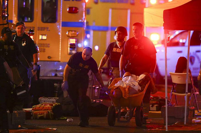 Grace Ministry Prays for Victims of Las Vegas mass shooting which killed at least 50 during Harvest Music Festival, a country music concert when a gunman opened fire from nearby Mandalay Bay Casino. 